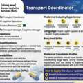 HIRING NOW | TRANSPORT COORDINATOR - Saudi Arabia