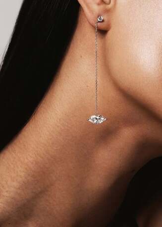 Sharjah, Jewelry, AED 18025,  Lip Shape Lab Grown Diamond Pendant Earrings