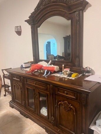 Al Rakah Al Janubiyah, Household Items, SAR 1600,  Seven Seat Sofa Set + 2 Side Tables+1 Central Table, 8 Seat Dinner Set With Buffet