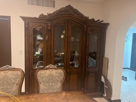 Al Rakah Al Janubiyah, Household Items, SAR 1600,  Seven Seat Sofa Set + 2 Side Tables+1 Central Table, 8 Seat Dinner Set With Buffet