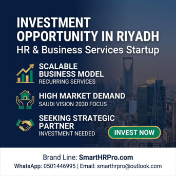 Al Malaz, Business Partners, Business Partner / Investor Required For Scalable HR & Government Services Company In KSA