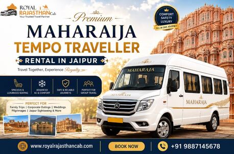 Jaipur, Travel, Premium Maharaja Tempo Traveller Rental In Jaipur