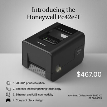 Auckland, Computers, NZD 467,  Honeywell Pc42e-T TT Label Printer For Fast Business Printing