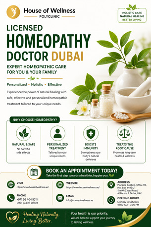 Al Barsha, Health, Licensed Homeopathy Doctor Dubai &ndash; Expert Homeopathic Care At House Of Wellness