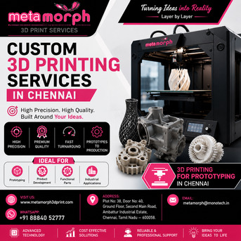 Chennai, Printing, 5 Powerful Custom 3D Printing Services In Chennai | Metamorph