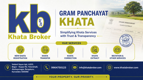 Bangalore, Real Estate For Sale, Gram Panchayat Khata Services For Property Documentation And Record Assistance
