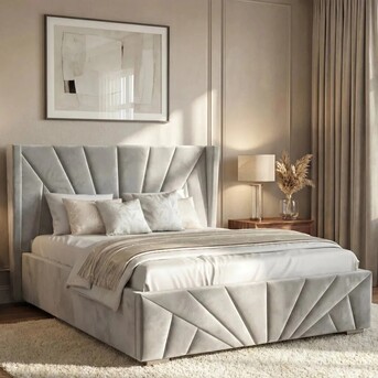 London, Furniture, GBP 239,  Grey King Chesterfield Buttoned Ottoman Bed With Hidden Base Storage