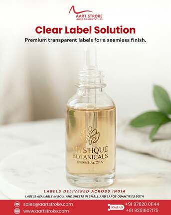 Jaipur, Printing, Custom Transparent Sticker Printing For Premium Branding