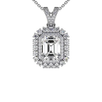 New York, Jewelry, USD 3,  Lab Created Diamond Pendants With A Brilliant Round Cut Diamond