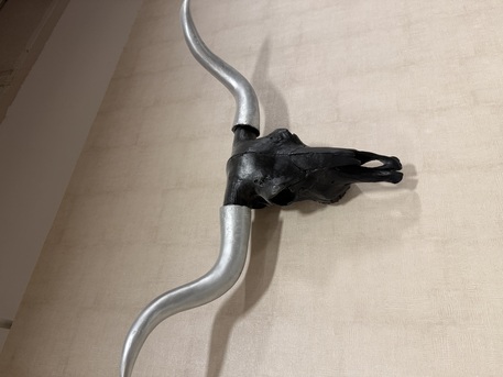 Riyadh, Furniture, SAR 3500,  Large Decorative Horse Sculpture + Longhorn Wall Art &ndash; SAR 3,500