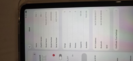 Riyadh, Tablet Computers, SAR 1750,  Ipad Mini (A17pro) 128 GB Excellent Condition