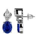 USD 33513,  Natural Blue Sapphire Earrings Studs Oval Cut