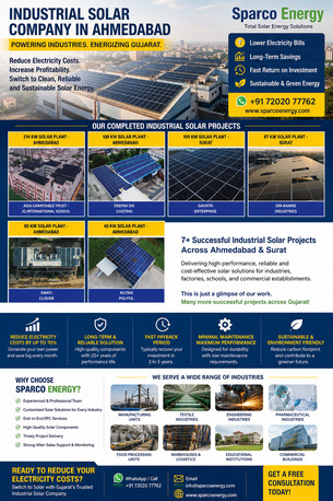 Ahmedabad, Business, Industrial Solar Company In Ahmedabad | Sparco Energy &ndash; 631+ KW Successfully Installed