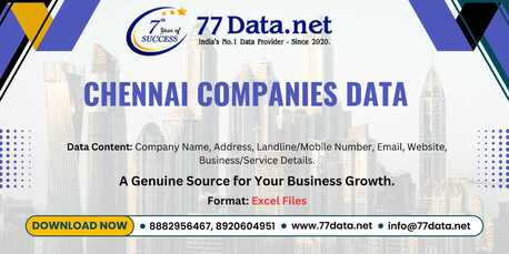 New Delhi, Business, Get Verified List Of Companies In Chennai With Free Sample Data