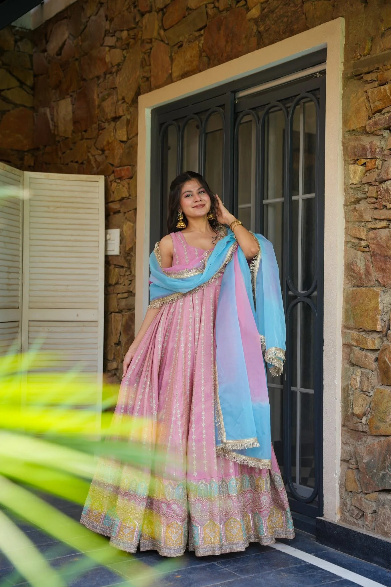 Jaipur, Clothing & Accessories, INR 8000,  Buy Idaho Dreamscape Pink Maxi Set Online