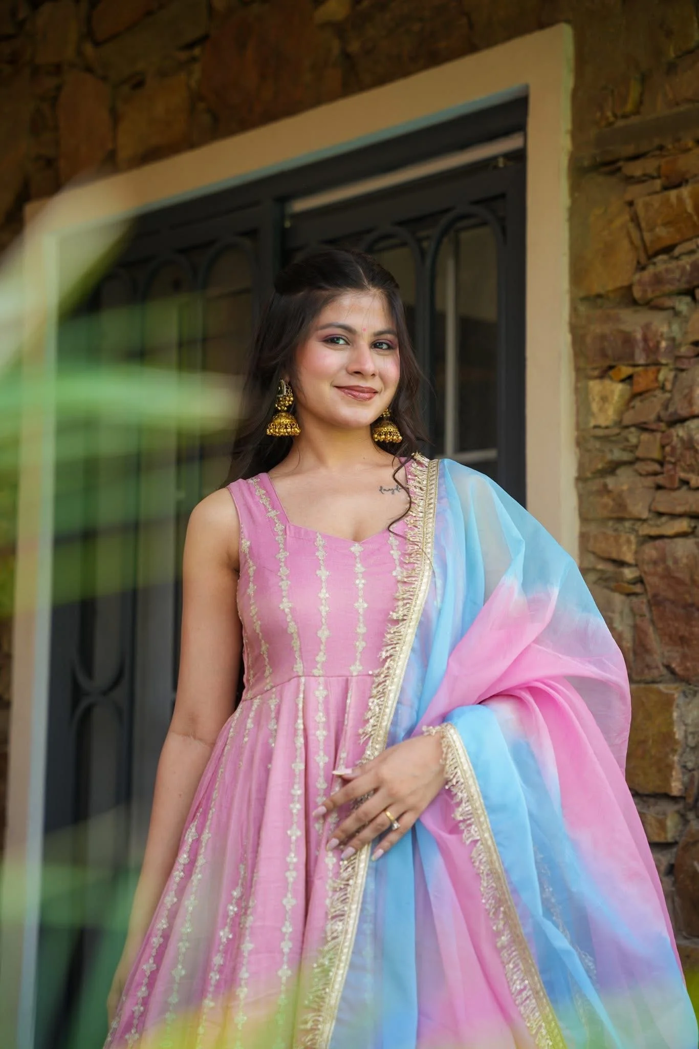 Jaipur, Clothing & Accessories, INR 8000,  Buy Idaho Dreamscape Pink Maxi Set Online