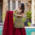 INR 6500,  Buy Idaho Pankhuri Embroidered Kurta Set Online