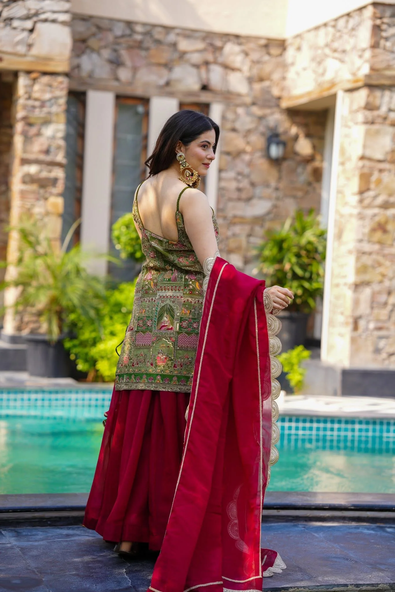 Jaipur, Clothing & Accessories, INR 6500,  Buy Idaho Pankhuri Embroidered Kurta Set Online