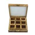 INR 699,  Acacia Wooden Masala Box &ndash; Elegant Spice Organizer For Every Kitchen