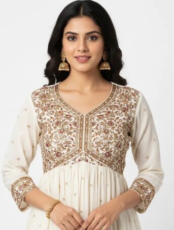 Dwarka, Clothing & Accessories, INR 1999,  Beige Everyday Suit &ndash; Shop Now For A Subtle Festive Kurta Set At ₹1999