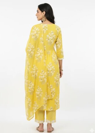 Dwarka, Clothing & Accessories, INR 1799,  Yellow Partywear Kurta Set &ndash; Order Now For A Vibrant Ethnic Look At ₹1799