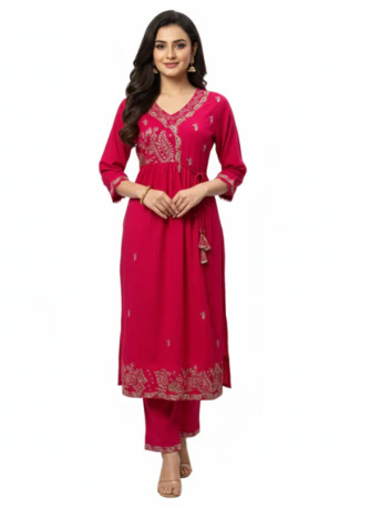 Dwarka, Clothing & Accessories, INR 1899,  Rani Pink Occasion Wear Suit &ndash; Shop Today For Classic Festive Charm At ₹1899