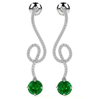 New York, Jewelry, USD 2,  Buy Real Emerald Earrings Online At GemsNY