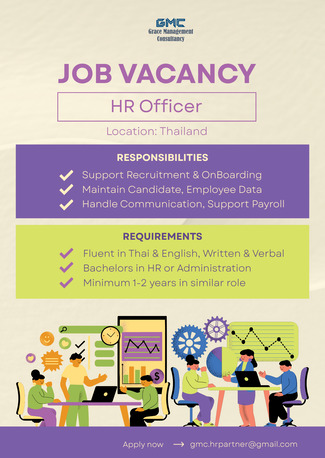 Bangkok, Jobs, HR Officer