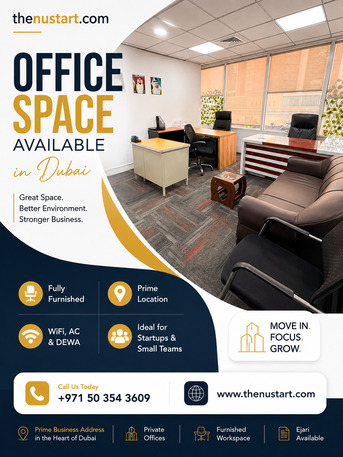 Dubai, Offices, AED 16500,  100 Sq. Feet,  Premium Office Space In Dubai &ndash; Fully Furnished & Ejari Available