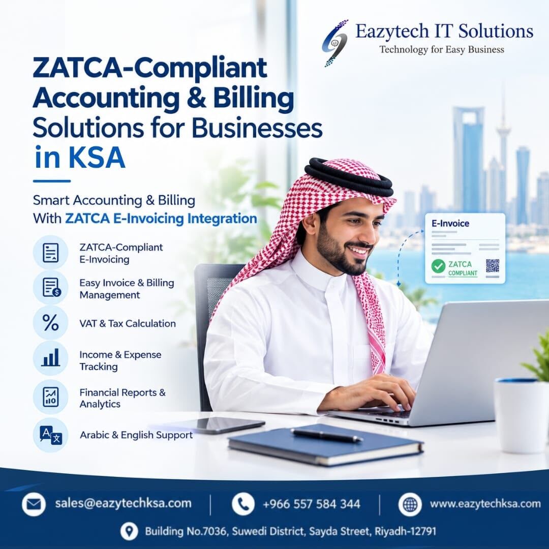 Khobar, ERP, ZATCA E-Invoice ERP Software- Accounts & Inventory For Wholesale/Retail,POS
