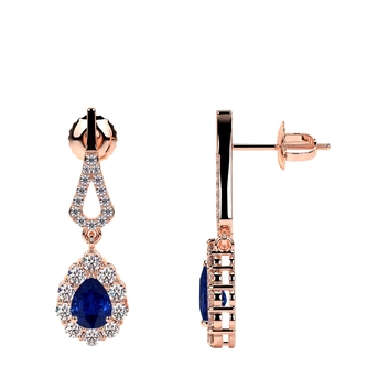New York, Jewelry, USD 5,  Natural Pear Shape Blue Sapphire Gemstone Earrings For Women