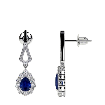New York, Jewelry, USD 5,  Natural Pear Shape Blue Sapphire Gemstone Earrings For Women