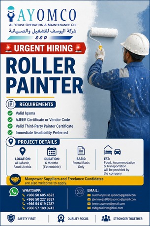 Riyadh, Jobs, Roller Painters