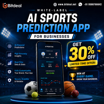 Dubai, Business, White-Label AI Sports Prediction App For Businesses - Get 30% OFF