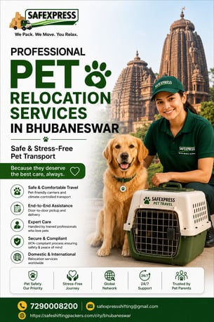 Bhubaneswar, Relocation, Professional Pet Relocation Services In Bhubaneswar