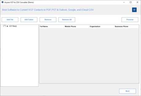 U.S. Virgin Islands, Businesses For Sale, Aryson VCF To CSV Converter