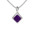 USD 1,  Natural Solitaire Amethyst Gemstone Pendant 0.45 Cts &ndash; AAAA Quality Jewelry
