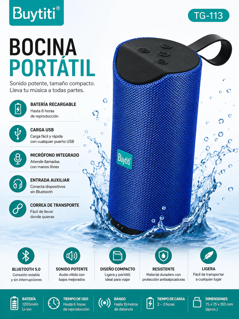 Riyadh, Mobile Phones, SAR 51,  Buytiti - Wireless Bluetooth Speaker
