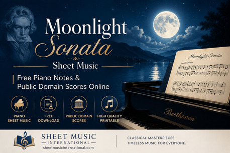 New York, Musical Instruments, Moonlight Sonata Sheet Music | Free Piano Notes & Public Domain Scores Online