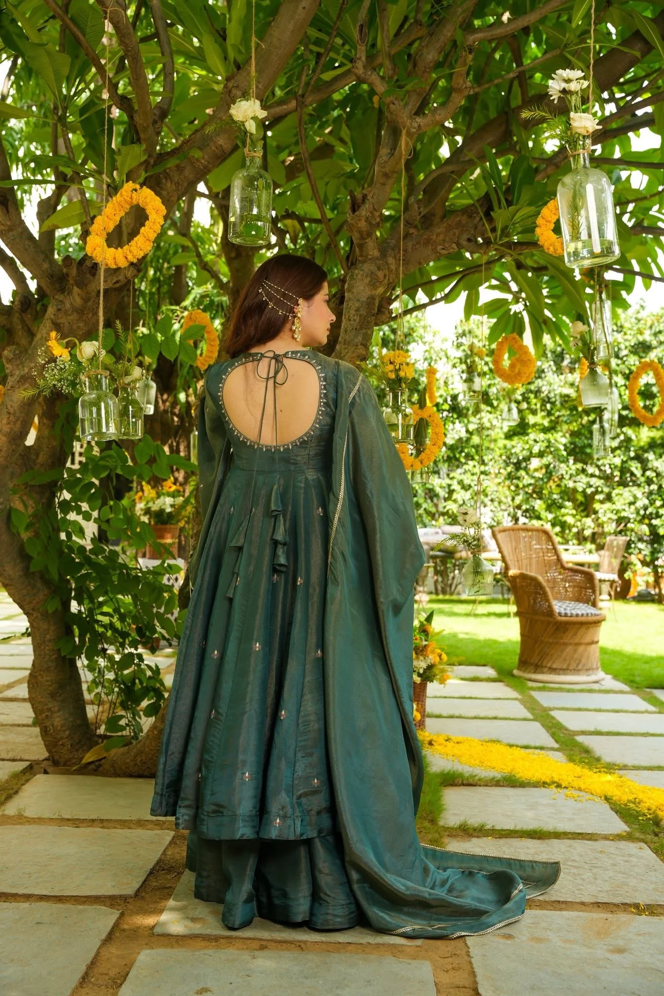 Jaipur, Clothing & Accessories, INR 6980,  Buy Idaho Ramora Flared Sleeves Anarkali Suit Set