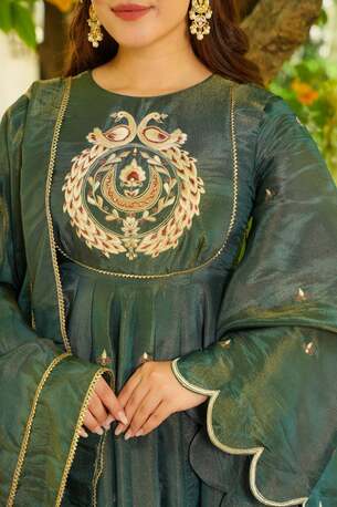 Jaipur, Clothing & Accessories, INR 6980,  Buy Idaho Ramora Flared Sleeves Anarkali Suit Set