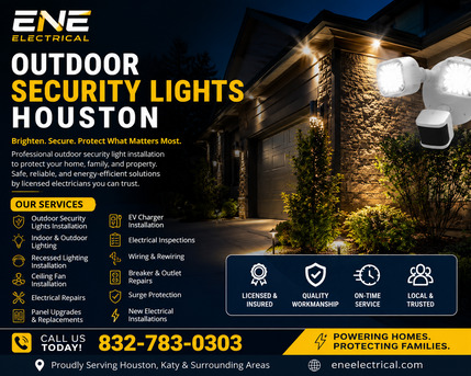 Houston, Construction, Outdoor Security Lights Houston | ENE Electrical Experts
