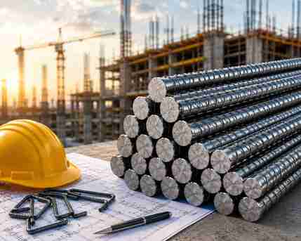 Kerala, Materials, INR 65,  TMT Steel Bars &ndash; High-Strength Steel For Construction