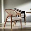 MYR 650,  Teak And Rattan Dining Chair -Premium
