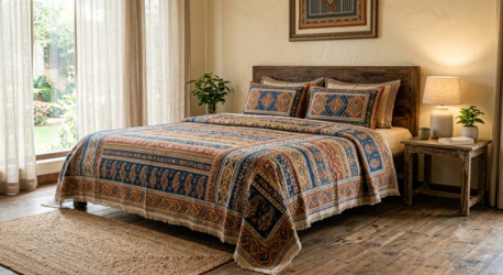 Mumbai, Household Items, INR 1499,  Premium Handloom Cotton Bedspread Set With Pillow Covers &ndash; King & Double Size