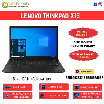 New Delhi, Computers, INR 30000,  Lenovo ThinkPad X13 Laptop On Sale In Delhi NCR