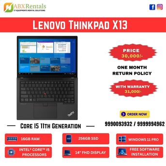 New Delhi, Computers, INR 30000,  Lenovo ThinkPad X13 Laptop On Sale In Delhi NCR