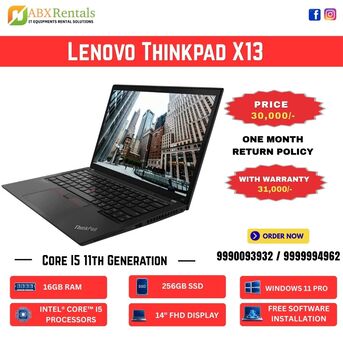 New Delhi, Computers, INR 30000,  Lenovo ThinkPad X13 Laptop On Sale In Delhi NCR