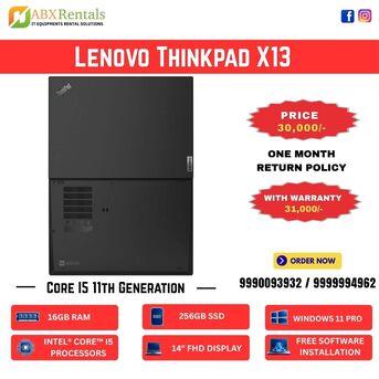 New Delhi, Computers, INR 30000,  Lenovo ThinkPad X13 Laptop On Sale In Delhi NCR