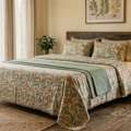 INR 1499,  Pure Cotton Double Bedsheets With Pillow Covers &ndash; Handloom & Handblock Printed